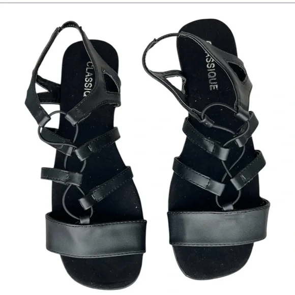 Classique Harper Black Women's Size 8
Stretch Upper 11/4" Heel Sandals New - Picture 4 of 12